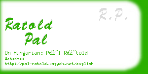 ratold pal business card